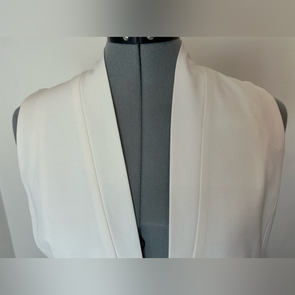 MOSSIMO - Long Fully Lined Vest Off White Size S - Picture 3 of 10